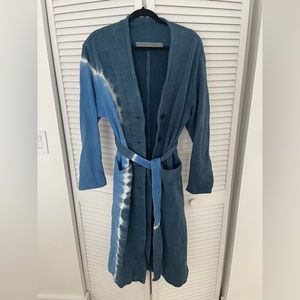 Raquel Allegra Robe Maxi Cardigan Tie Waist Tie Dye